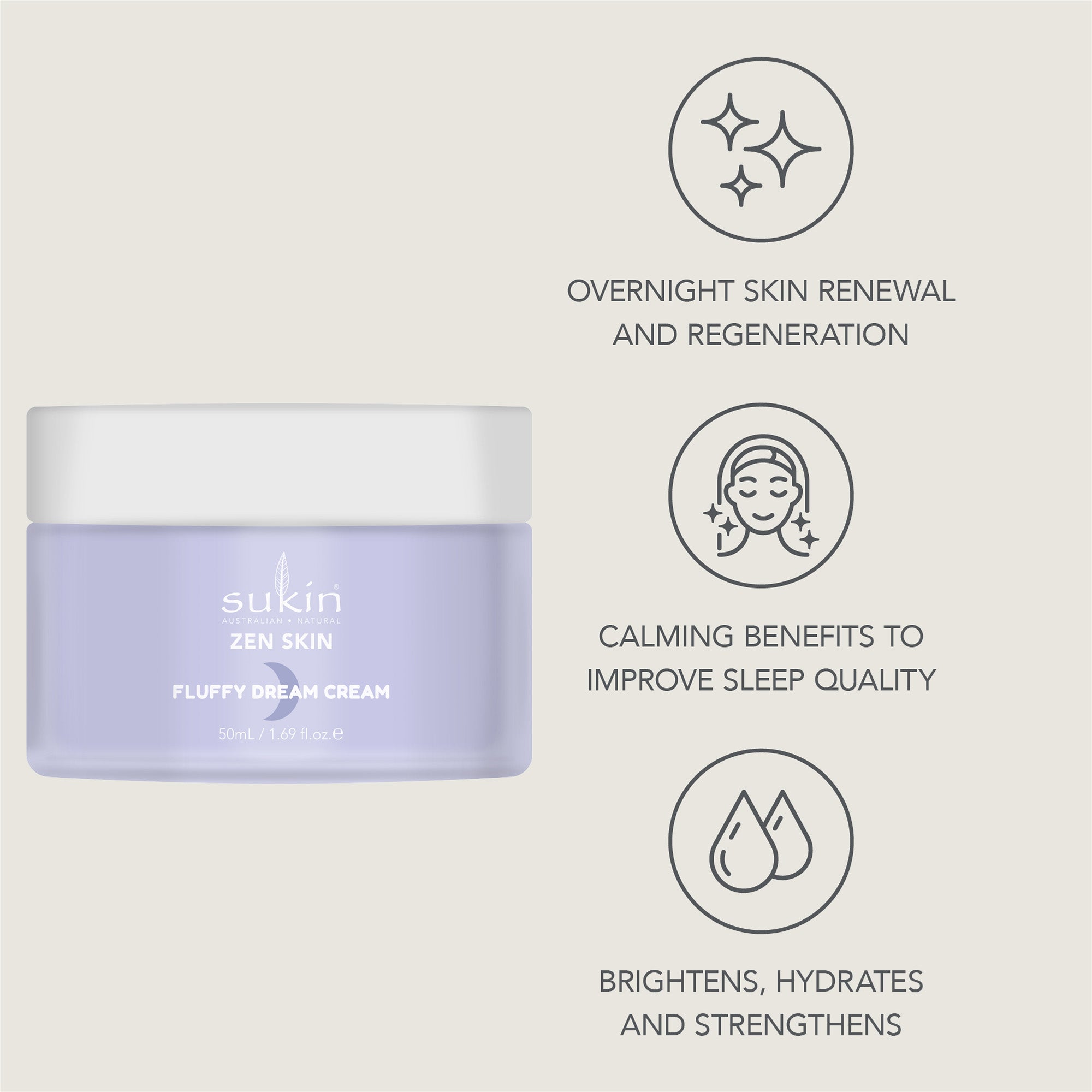 SUKIN ZEN SKIN FLUFFY DREAM CREAM | 50ML